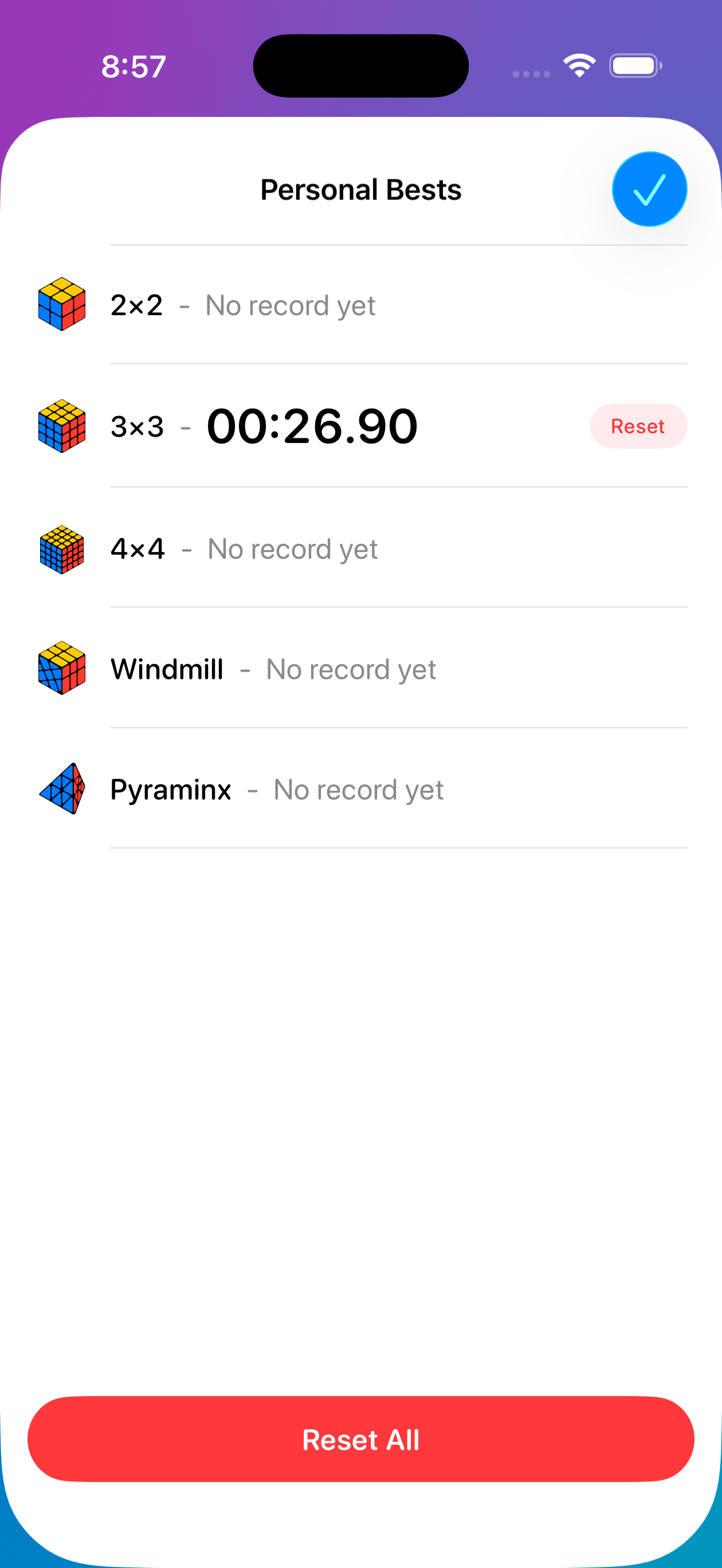 Qubo timer details on iPhone